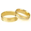 Par de Alianças "Altare" Ouro 10k ou 18k 6mm