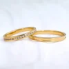 Par de Alianças "Moscou" Ouro 10k ou 18k 3mm
